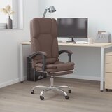  Masažni uredski naslonjač od umjetne kože smeđi | shoptok.hr