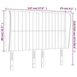  Uzglavlje s ušima plavi 147x23x118/128 cm od tkanine | shoptok.hr