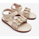 EVENTO Children's Sandals With Velcro Hearts Beige Havana | Shoptok.si