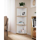 Livetastic KOTNI REGAL 33/100/33 cm bela, medeni hrast | Shoptok.si