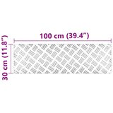 vidaXL Srebrna Aluminij 100 x 30 x 0.2 cm Ne-klizajući | shoptok.hr