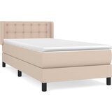Maison Chic Box spring postelja - Vzmetna postelja z vzmetnico kapučino 100x200cm umetno usnje SL14150, (21884422) | Shoptok.si