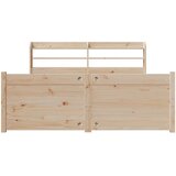  Okvir za krevet s uzglavljem 150 x 200 cm borovina | shoptok.hr