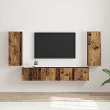 vidaXL TV stenska omara 2 pcs Star les 30 x 31 x 80 cm Konstruiran les | Shoptok.si