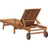 Ležaljka za sunčanje Smeđa 195 x 59 x 78 5 cm Čvrsto teak drvo - bez stola | shoptok.hr