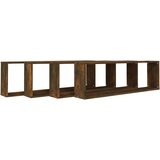  Kockaste zidne police 4 kom boja hrasta 100 x 15 x 30 cm drvene | shoptok.hr