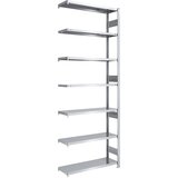 hofe sestavljiv regal za velike obremenitve, pocinkan, obojestranski, višina regala 3000 mm, 7 polic, priključni regal, šxg 1000 x 400 mm | Shoptok.si