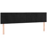  Posteljno vzglavje 2 kosa črn 80x5x78/88 cm žamet, (20936310) | Shoptok.si