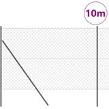  Stup za ogradu Siva 10 x 1,6 m (60 x 60 mm mreža) Čelik i PVC | shoptok.hr