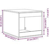 vidaXL Omara za mačje stranišče sonoma hrast 47x59x42 cm inž. les | Shoptok.si