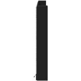 vidaXL Omarica za vzglavje postelje LED črna 180x16,5x103,5 cm | Shoptok.si