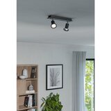Eglo sarria reflektor/2, led, gu10, 2x5w, 2x400lm, krom/crna | shoptok.hr
