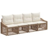 vidaXL Vrtna sedežna garnitura 4 pcs Bež poli ratan, (5000270070) | Shoptok.si