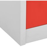  s ključem svjetlosivi-crveni 90 x 45 x 92,5 cm čelični | shoptok.hr