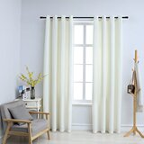 vidaXL Zavjese za zamračivanje 2 kom baršunaste krem 140 x 175 cm Cijene