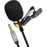 Visokokakovosten 3,5 mm Jack Lavalier mikrofon, vsesmerni 360° z 2m kablom, - crn, (20731581)