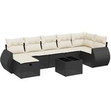  8-dijelni set vrtnih sofa od poliratana s jastucima crni Crna 70 x 62.5 x 69 cm | shoptok.hr