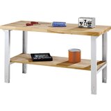 eurokraft pro Plošča za delovno mizo, univerzalna plošča z oblogo iz linoleja, širina 1500 mm, debelina 40 mm | Shoptok.si