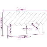  Uzglavlje za krevet boja meda 178x3x80,5 cm masivna borovina | shoptok.hr