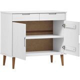  Komoda MOLDE bijela 90 x 40 x 80 cm od masivne borovine | shoptok.hr