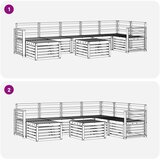  Set vanjskih sofa 8 kom. Prirodna Smeđa 306 x 128,5 x 73 cm | Shoptok.si