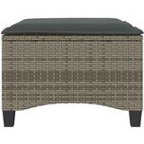 vidaXL Vrtni stolčki z blazinami 2 kosa Grey 55x55x36 cm Poly Rattan | Shoptok.si