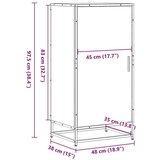 vidaXL Stalak za cipele boja hrasta 48x38x97,5 cm konstruirano drvo | shoptok.hr