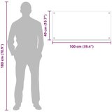 vidaXL Zaščita za kuhinjo Bela 100 x 40 x 0.8 cm kaljeno steklo | Shoptok.si