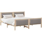  Okvir za krevet Sivo-smeđa 200 x 200 cm tkanina | shoptok.hr