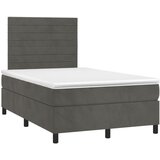  The Living Store Box spring postelja z vzmetnico temno siv 120x190 cm žamet - Box Spring Postelja, (21488960) | Shoptok.si