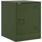 Furnova Nočna omarica olivno zelena 34,5x39x44 cm jeklo, (21927123) | Shoptok.si