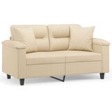  Dvosjed s jastucima krem 120 cm od mikrovlakana | shoptok.hr