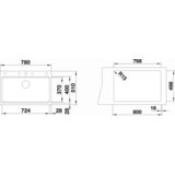 Blanco sudoper ETAGON 8 InFino SILGRANIT SIVI KAMEN, pribor, s dalj. upr. | shoptok.hr