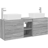  Set ormarića za kupaonicu 3 kom. Siva Sonoma 53 x 34,5 x 63 cm | shoptok.hr