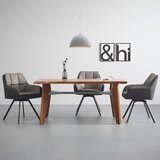 Bessagi Home jedilna miza jasper, barva oreha, siva, 90 x 160 cm | Shoptok.si