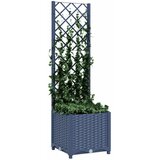  Vrtna žardinjera s rešetkom plavo-siva 40x40x136 cm PP | shoptok.hr