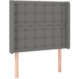 Maison Chic vzglavna omarica - nočna omarica - posteljna omarica z ušesi temno sivo 83x16x118/128 cm blago, (21709405) Cene
