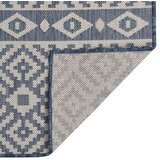 Furnova Zunanja preproga ploščato tkanje 80x150 cm modre črte, (21930643) | Shoptok.si