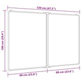  Magnetna bijela ploča sklopiva 120 x 100 x 1,7 cm aluminijska | shoptok.hr