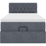  Otomanski okvir kreveta s madraca tamnosivi 90x200cm baršunasti | shoptok.hr