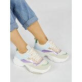 Shelvt Multicoloured women's sports shoes with a thick sole | Shoptok.si
