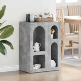  Strani šal Betonsko siva 59 x 35 x 80.5 cm Konstruiran les, (5000108593) | Shoptok.si