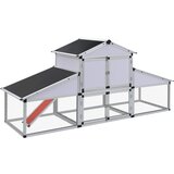  Kokošnjak z izhodom na prosto in gnezdiščem aluminij | Shoptok.si