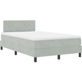 vidaXL Box Spring Krevet s Madracem Svjetlosiva 120x200 cm Baršun | shoptok.hr