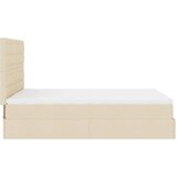  Otomanski krevet s madracem krem 140x190cm od tkanine | shoptok.hr