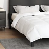 vidaXL Prešitke in odeje Bela 200 x 200 cm Puh | Shoptok.si