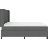  LED Box Spring Krevet Tamno siva 200 x 200 cm tkanina | shoptok.hr
