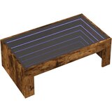 vidaXL Stolić s beskonačnim LED svjetlima boja hrasta 90x50x30 cm | shoptok.hr