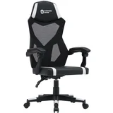 GAMING MCH01 FLOW črno/bel ergonomski gaming stol, (21684089)