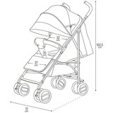Momi kišobran kolica za bebe akira beige, 6m+